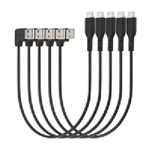 Kensington USB-C Sync- & Ladekabel (5-er Pack) - 0,327 m - USB A - USB C - USB 2.0 - 480 Mbit/s - Schwarz
